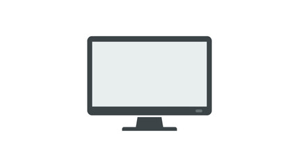 Fototapeta premium Flat design computer monitor isolated on transparent background