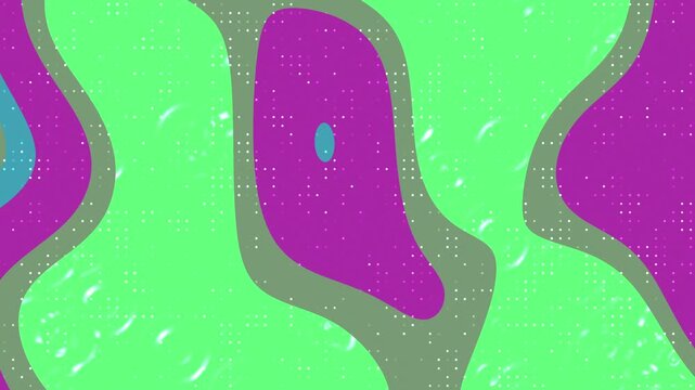 Abstract background with flowing organic shapes in vibrant green and purple colors.