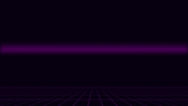 Radical nights typography on perspective grid retro 80s synthwave retrowave aesthetic background graphics for music title sequences or gaming stream overlay