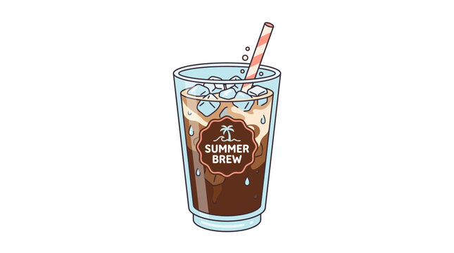 Cold Brew Coffee with Cream and Ice