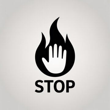 Black and white stop sign with a cat silhouette and the word stop.