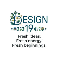 Obraz premium Modern Minimalist Floral Logo Design with Creative Branding Tagline