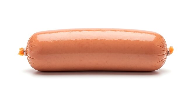 Fresh Pork Sausage Single Serving on White Background