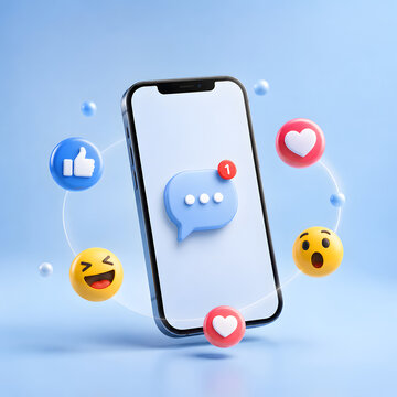 Device showing notification bubble with interactive symbols.