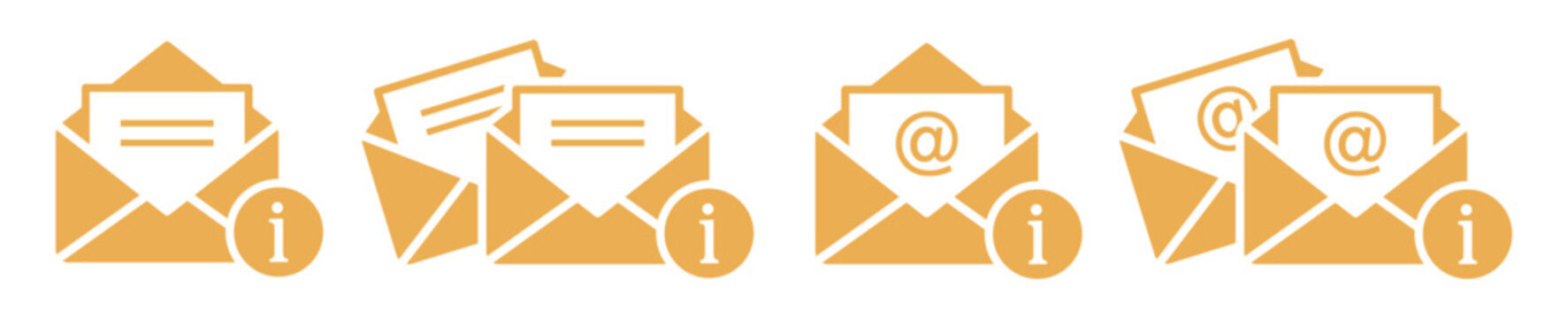Mail message information icon illustration