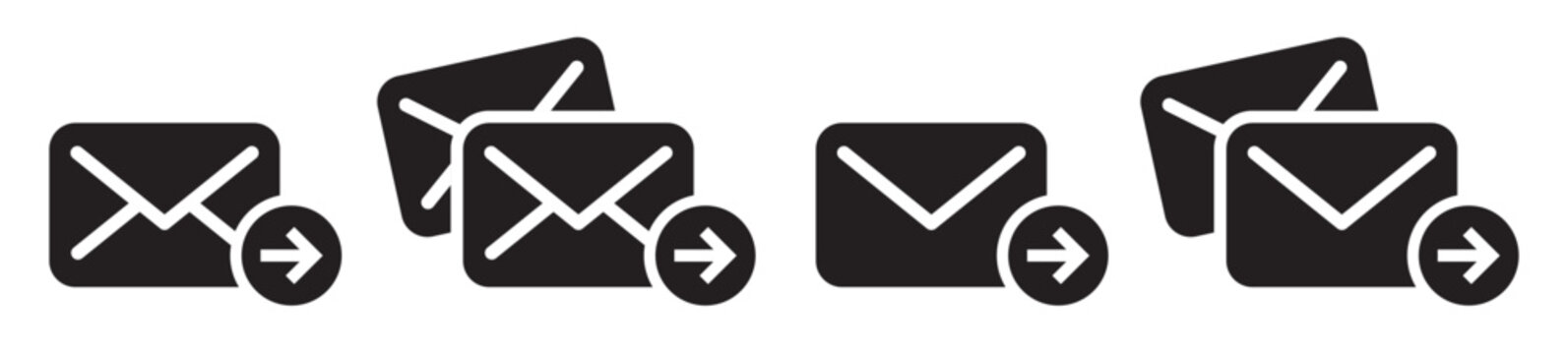 Mail message send icon illustration