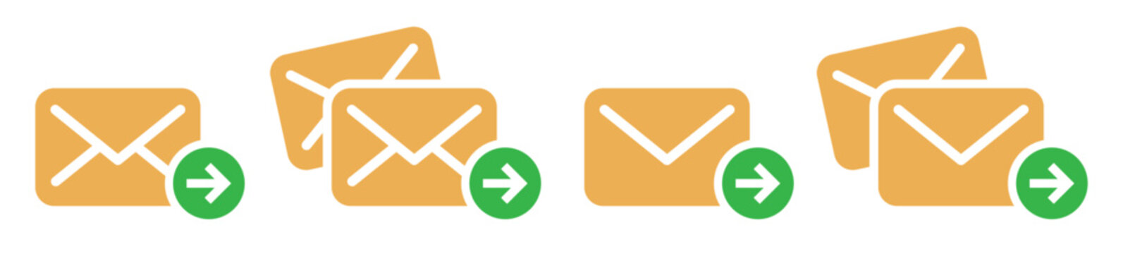 Mail message send icon illustration