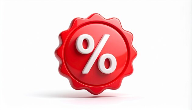 3D Red Special Offer and Discount Badge Icon