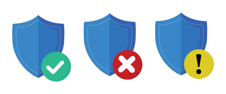 Cartoon blue Security Shield