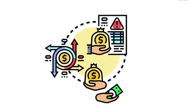 Financial concept the process of managing monetary expenses and income flow, including automatic employee payroll deductions for various purposes