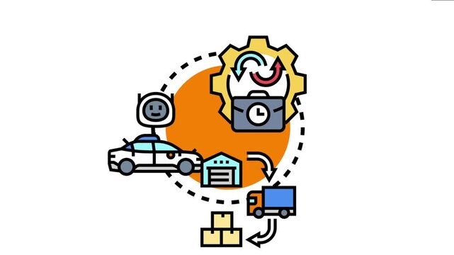 Automation agent managing complex supply chain logistics, including warehouse operations, delivery transportation, and order fulfillment processes, improving efficiency