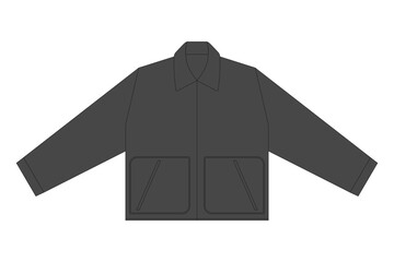 Minimalist dark grey casual jacket design template. © RizqiAditya