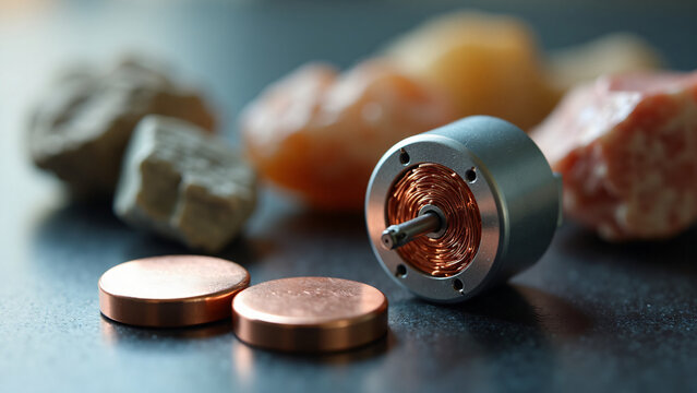 Electric Motor With Neodymium Magnets and Rare Earth Minerals