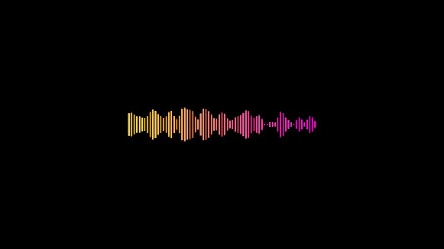 Sound wave visualized in rainbow colors for the concept of audio technology and digital signal processing.