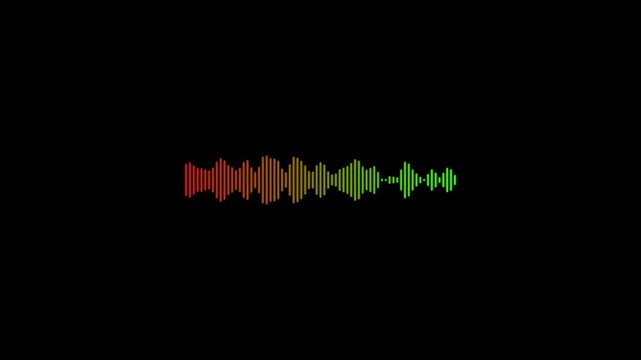 Sound wave visualized in rainbow colors for the concept of audio technology and digital signal processing.
