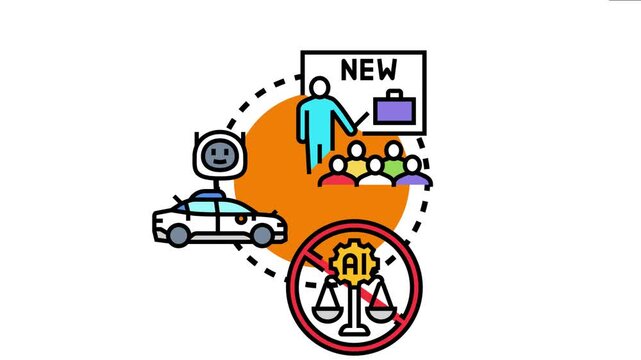 Autonomous regulatory framework agreement concept depicting people learning about new rules and regulations for artificial intelligence and autonomous systems