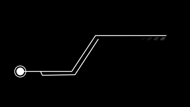 HUD callout modern futuristic line overlay sci-fi tech title clean lower third digital pointer interface 4k video with alpha channel.
