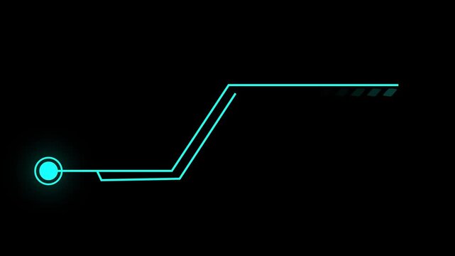 HUD callout modern futuristic line overlay sci-fi tech title clean lower third digital pointer interface 4k video with alpha channel.
