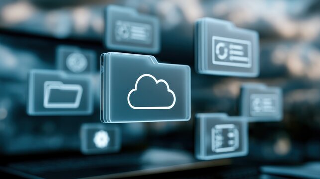Digital cloud storage folders for data management