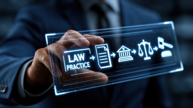 Digital legal process flowchart interactive interface