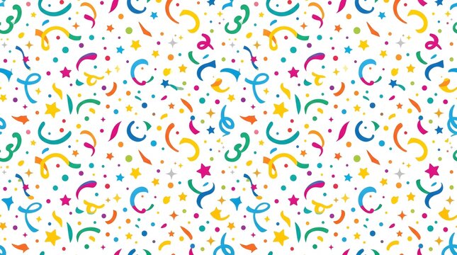Colorful celebration confetti pattern
