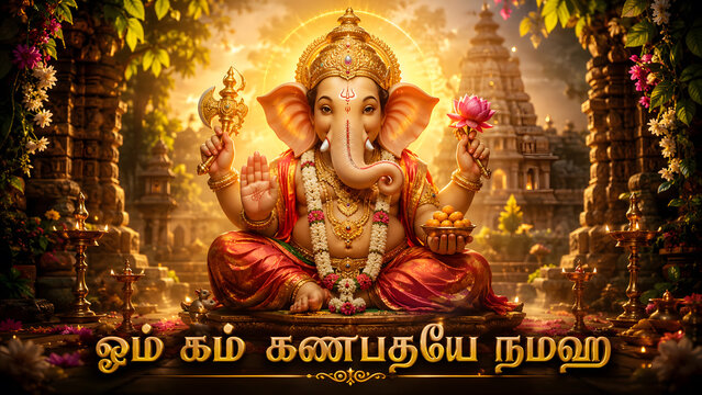 lord ganesha pic, god ganesh picture, god ganesh image with copy space