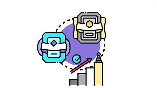 Abstract concept depicting an award and trophy for achieving success, reaching goals, and celebrating progress after winning a competition or challenge