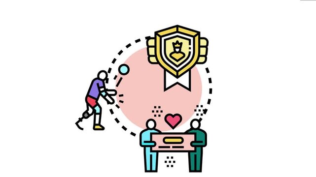 People engaging in sports activity and receiving an award or diploma, symbolizing eligibility, inclusion, and recognition for their dedication and performance
