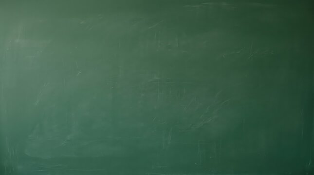 A blank green chalkboard ready for lessons and learning