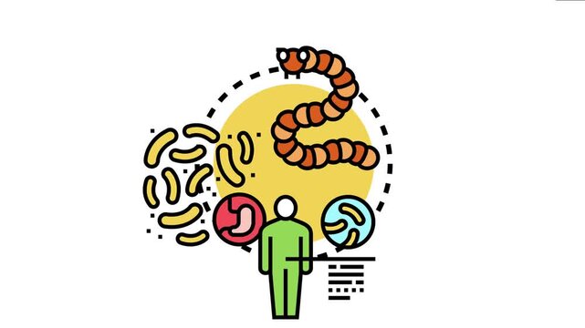 Human body experiencing a bacterial infection, the process of microorganism detection, medical examination, and diagnostic testing for disease identification and treatment