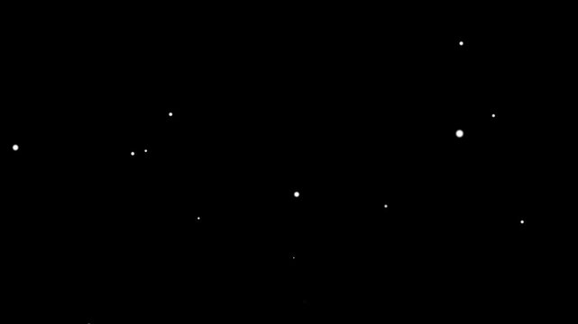 Tiny white particles floating in deep darkness for a clean mysterious look