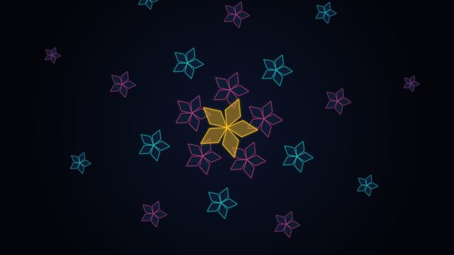 Aperiodic Penrose Tiling Pattern with Five-Fold Symmetry and Golden Rhombuses 4K