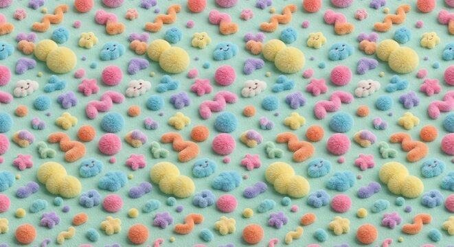 background, isometric, bright, fluffy, colorful, cartoon, 3d model, object, abstract, cute