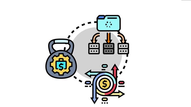 System distributing tasks from a folder to multiple processing units, symbolizing workload balance, efficient management, and optimizing resources for business productivity