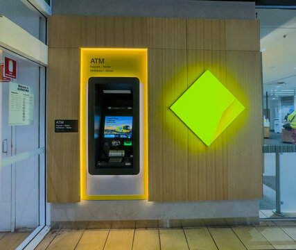 11 August 2026 CBA Commonwealth Bank ATM Machine on Rhodes Shopping Mall Sydney NSW Australia