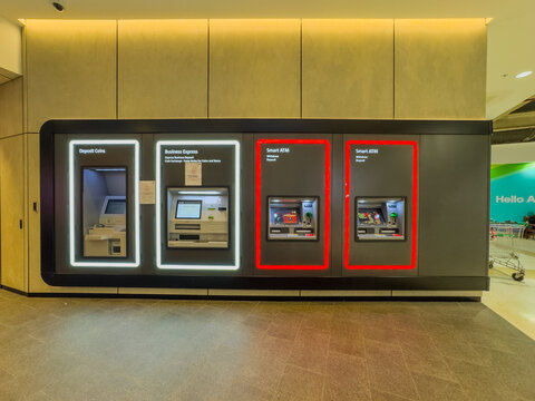11 August 2026 National Bank ATM Machine on Rhodes Shopping Mall Sydney NSW Australia