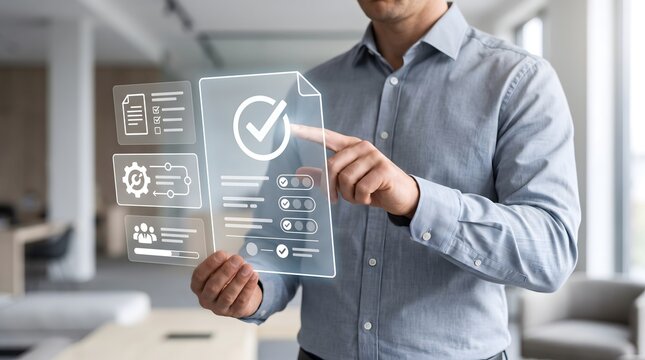 System configuration approval interface displaying digital verification document and user access management workflow