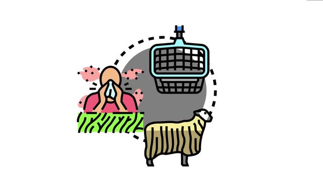 Person sneezing from allergies, experiencing symptoms caused by environmental irritants like hay and pet dander from farm animals, representing common seasonal and animal related sensitivities