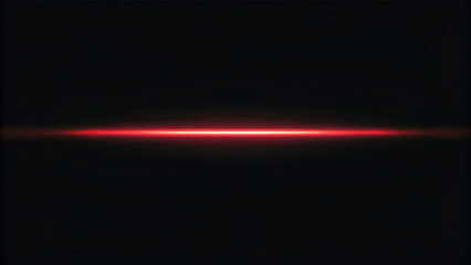 Abstract red glowing laser line on dark background, horizontal light streak overlay with vibrant neon glow for technology, gaming, digital design and cinematic effects. © Bisnislogo