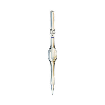 Watercolor illustration of a classic Erlenmeyer flask with blue liquid, science lab glassware on white background