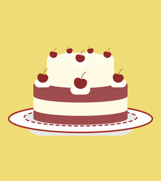 cake with chery