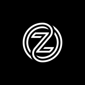 Modern, futuristic, and unique circular 'Z' monogram. Elegant line art design, ideal for tech startups, media, cybersecurity, and fintech.