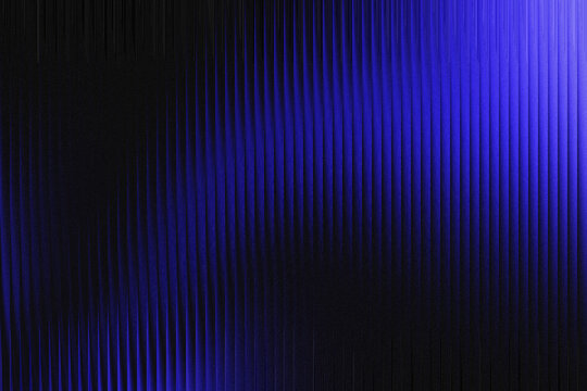 Abstract blue and black vertical striped background with digital glitch texture effect.