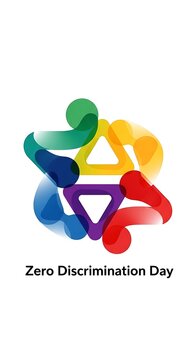 Zero Discrimination Day awareness symbol.
