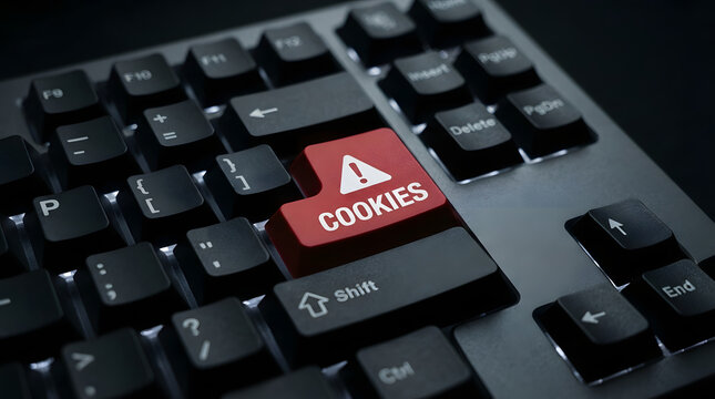 Modified keyboard key with warning symbol