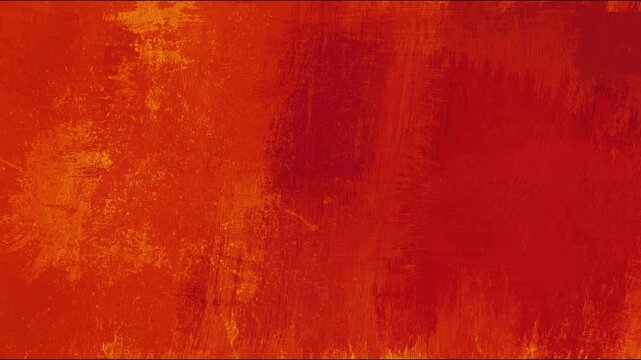 Cozy Pumpkin Orange And Rich Maroon Abstract Grunge Background Featuring Random Brush Strokes For Autumn Harvest Video Content