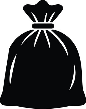 Professional Camping Trash Bag Icon Outdoor Garbage Sack Waste Collection Hiking Equipment Illustration