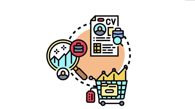 Beginner data analyst pursuing a career path, reviewing resumes, analyzing market trends, and seeking employment opportunities in the competitive job market with essential skills