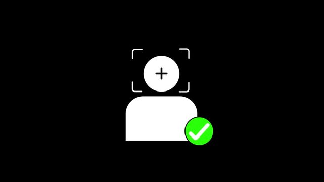 USER ACCOUNT REGISTRATION WITH SECURITY VERIFICATION CHECK MARK VECTOR ANIMATION