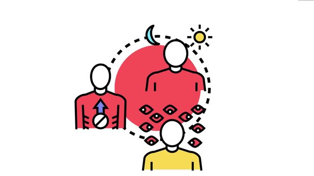 Conceptual visualizing the impact of behavioral and developmental disorders, showing individuals experiencing challenges related to mental health, anxiety, and personal growth